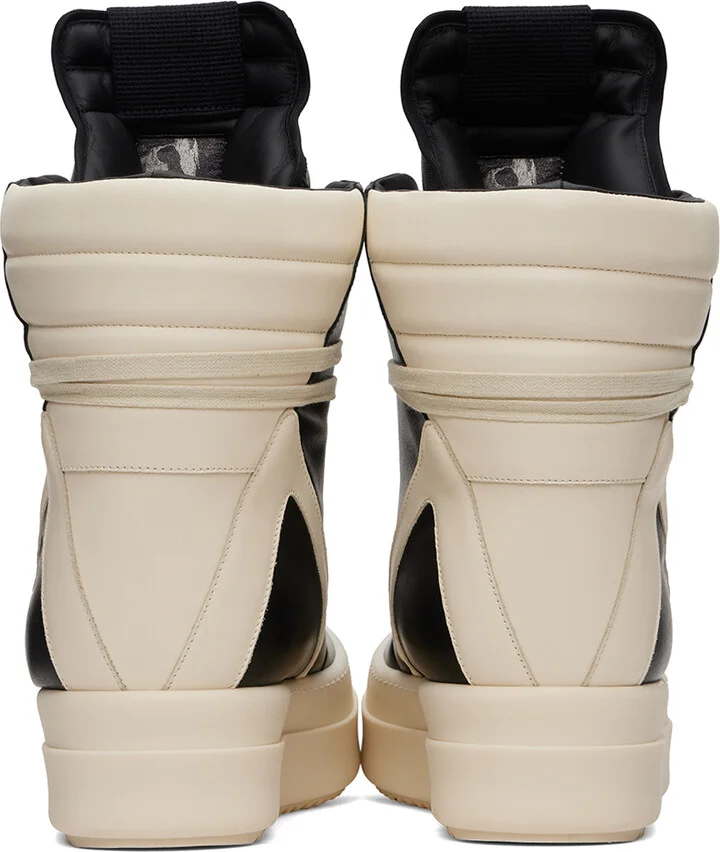 Rick Owens Black & Off-White Porterville Mega Geobasket Sneakers - Image 2