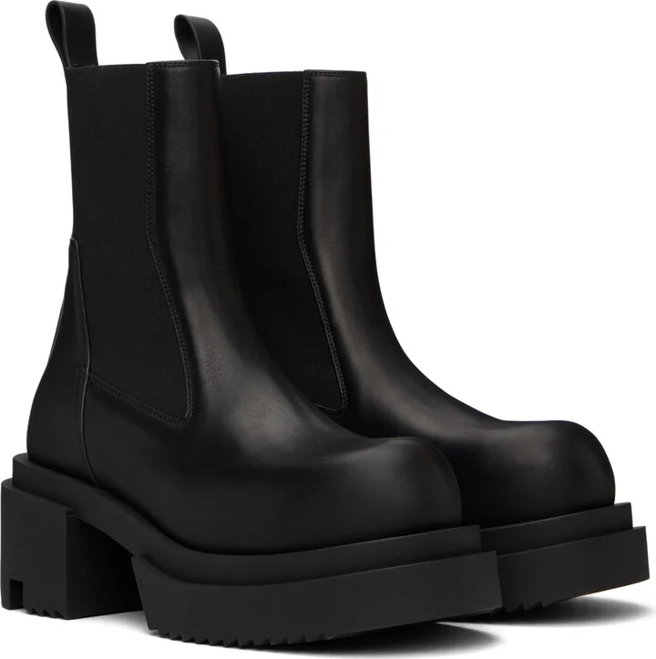 Rick Owens Black Porterville Beatle Bogun Boots - Image 4