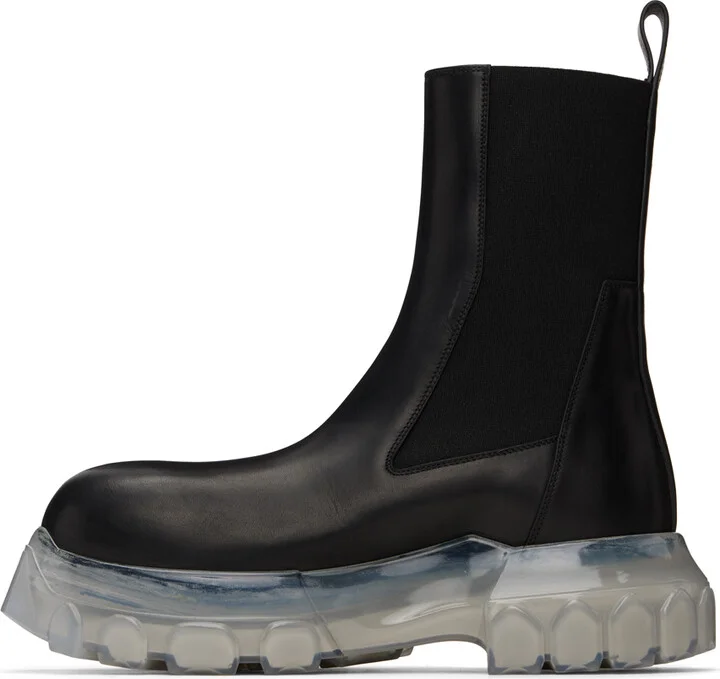 Rick Owens Black Porterville Beatle Bozo Tractor Boots - Image 3