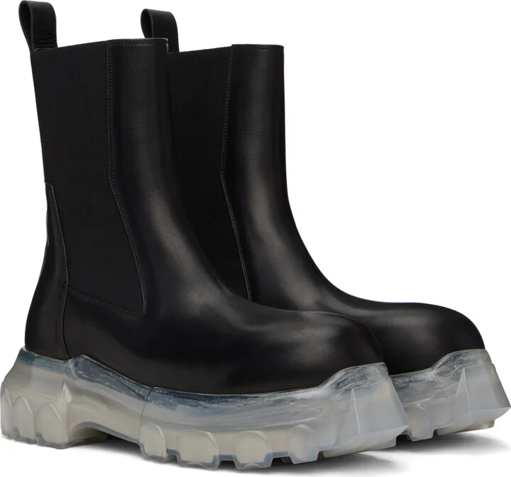 Rick Owens Black Porterville Beatle Bozo Tractor Boots - Image 4