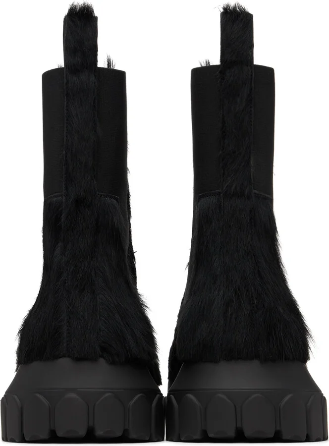 Rick Owens Black Porterville Beatle Bozo Tractor Chelsea Boots - Image 2