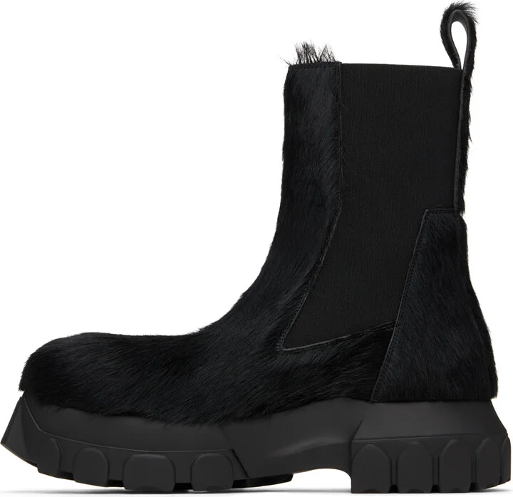 Rick Owens Black Porterville Beatle Bozo Tractor Chelsea Boots - Image 3