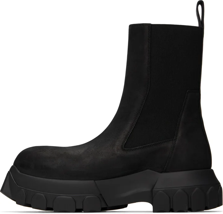 Rick Owens Black Porterville Beatle Bozo Tractor Chelsea Boots - Image 3