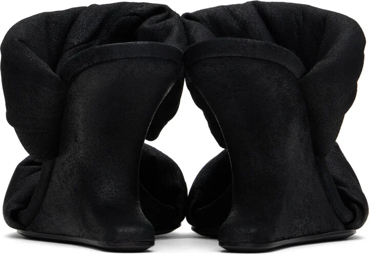Rick Owens Black Porterville Cantilever 8 Twisted Heeled Sandals - Image 2