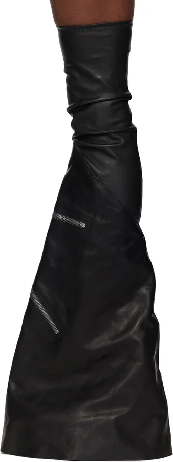 Rick Owens Black Porterville Cargowedge Boots - Image 3