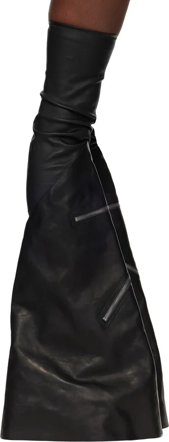 Rick Owens Black Porterville Cargowedge Boots