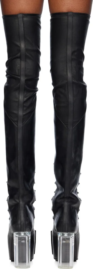 Rick Owens Black Porterville Flared Kiss Boots - Image 2