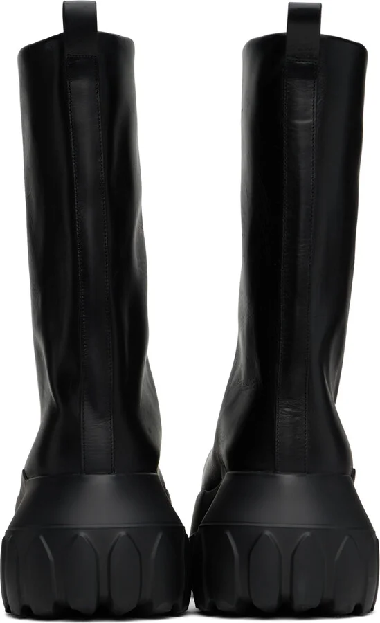 Rick Owens Black Porterville Flared Mega Tractor Boots - Image 2