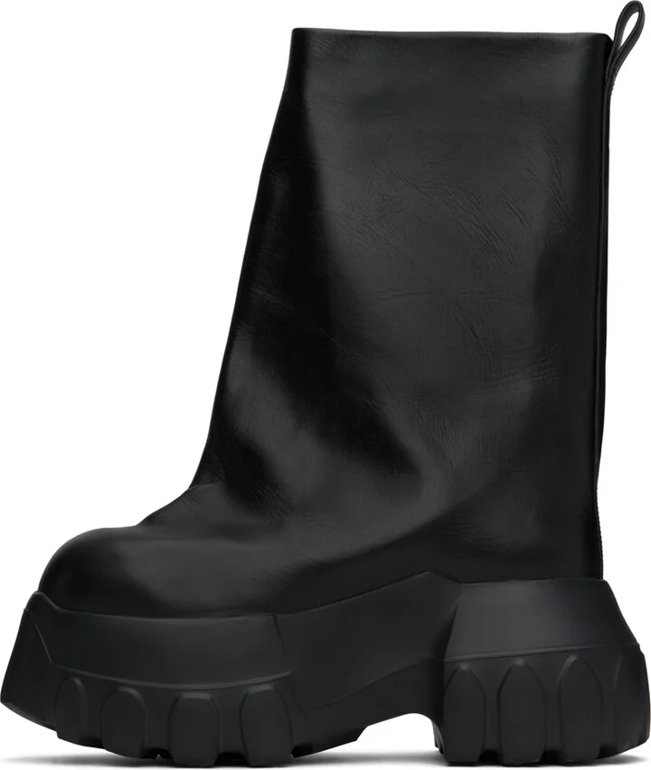 Rick Owens Black Porterville Flared Mega Tractor Boots - Image 3