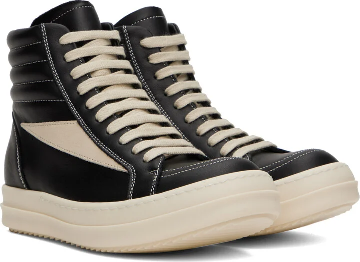 Rick Owens Black Porterville High Vintage Sneakers - Image 4