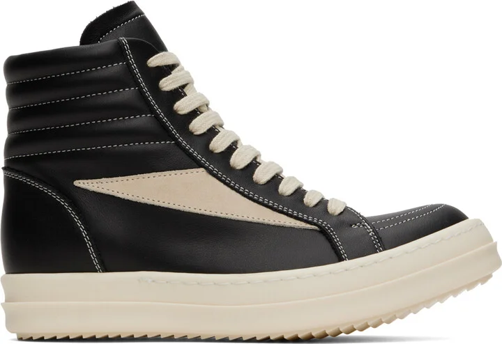 Rick Owens Black Porterville High Vintage Sneakers