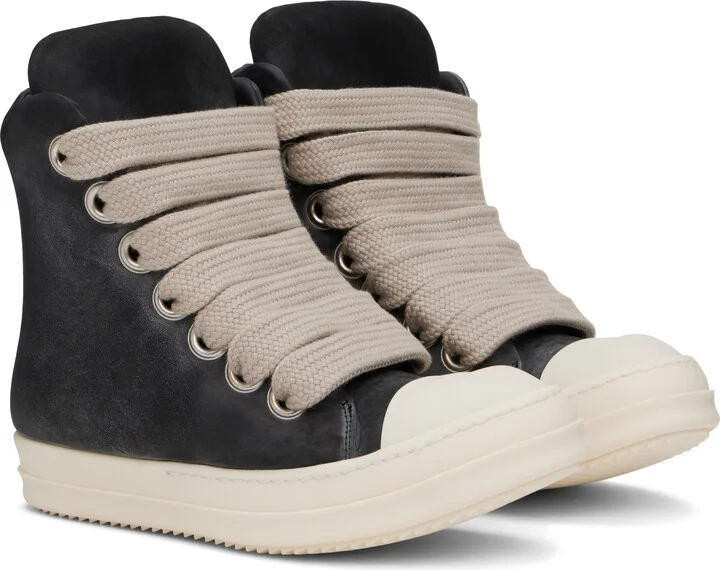 Rick Owens Black Porterville Jumbolaced Padded Sneakers - Image 4