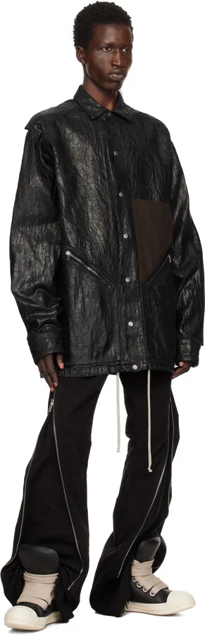 Rick Owens Black Porterville Jumbolaced Padded Sneakers - Image 5