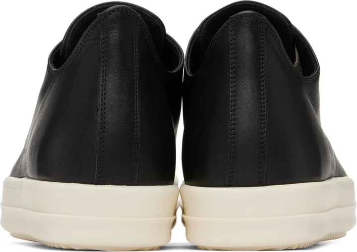 Rick Owens Black Porterville Low Sneaks Sneakers - Image 2