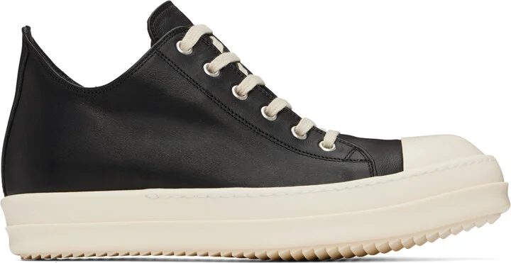 Rick Owens Black Porterville Low Sneaks Sneakers