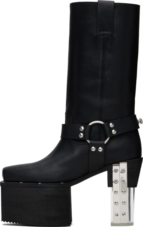 Rick Owens Black Porterville LP Boots - Image 3