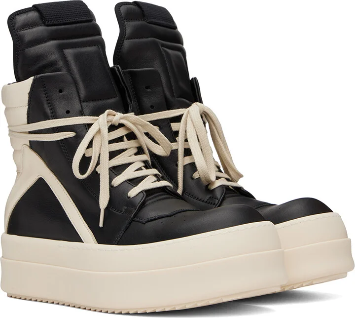 Rick Owens Black Porterville Mega Bumper Geobasket Sneakers - Image 4