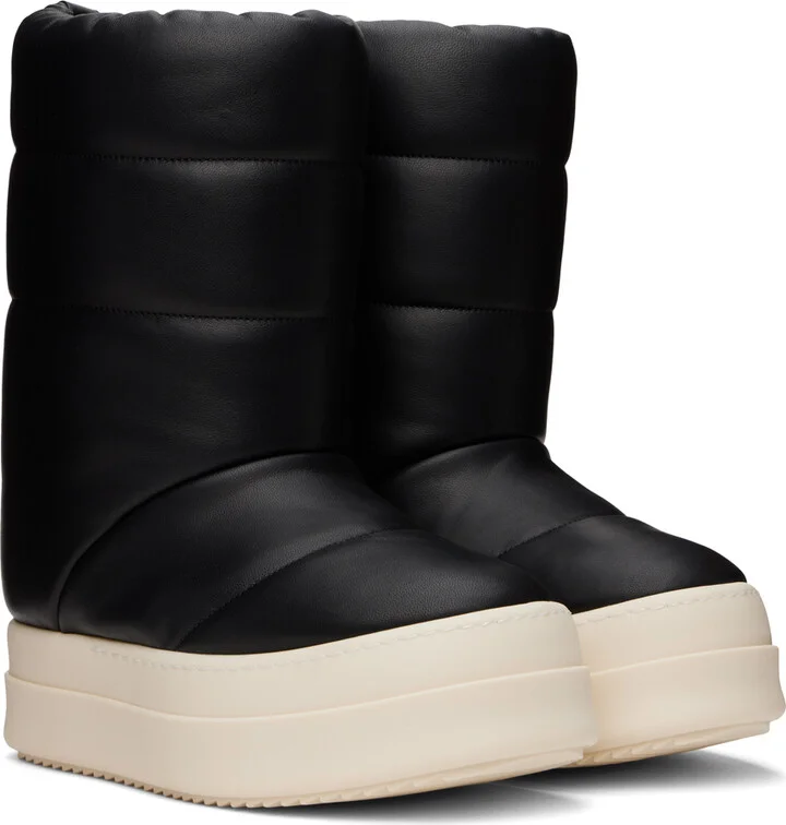 Rick Owens Black Porterville Mega Bumper Lunar Boots - Image 4