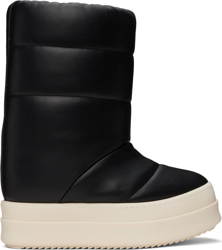 Rick Owens Black Porterville Mega Bumper Lunar Boots