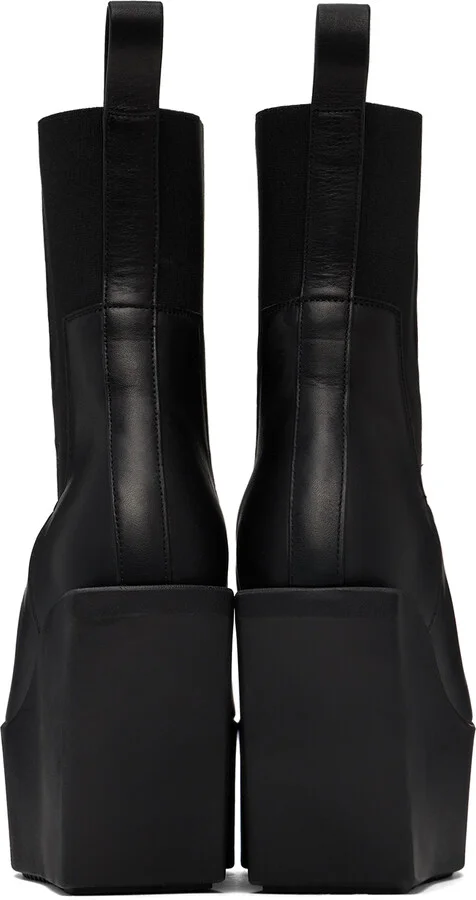Rick Owens Black Porterville Sliver Platform Beatle Boots - Image 2