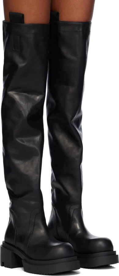 Rick Owens Black Porterville Wader Bogun Boots - Image 4