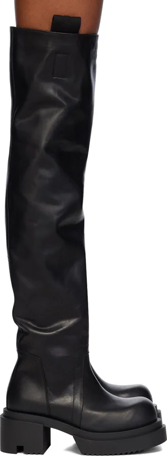 Rick Owens Black Porterville Wader Bogun Boots