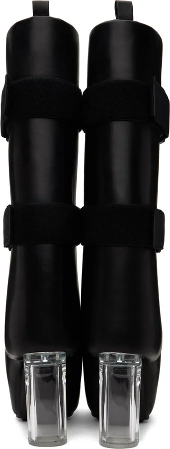 Rick Owens Black Splint Platform Boots - Image 2