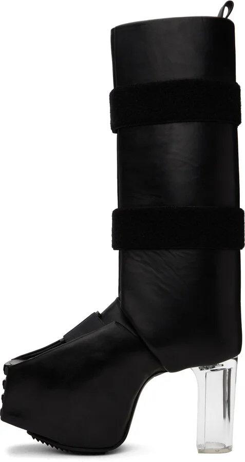 Rick Owens Black Splint Platform Boots - Image 3