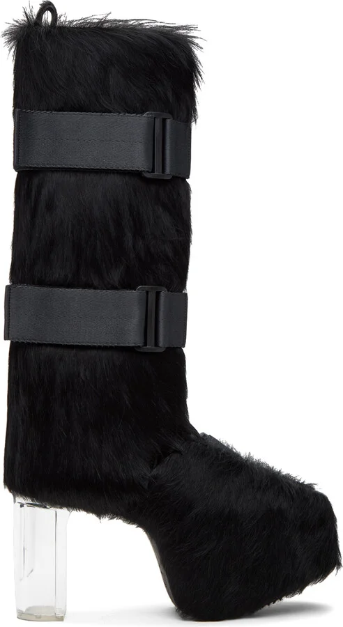 Rick Owens Black Splint Platforms 45 Boots