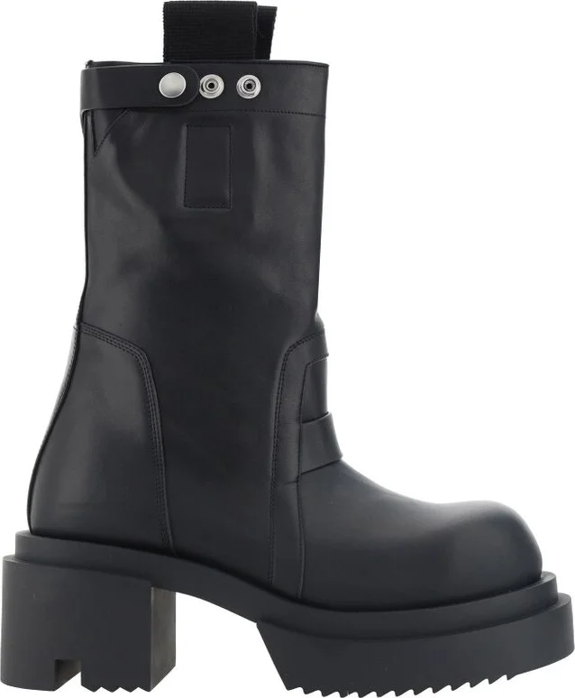 Rick Owens Block Heel Bogun Boots