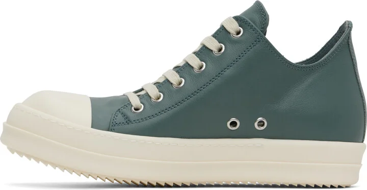 Rick Owens Blue Hollywood Low Sneakers - Image 3