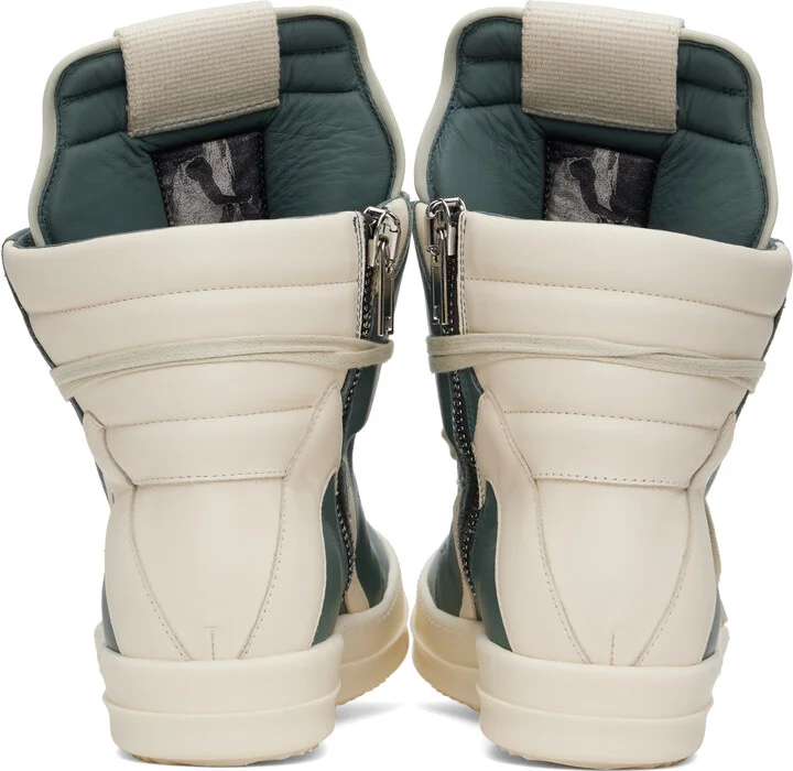 Rick Owens Blue & Off-White Hollywood Geobasket Sneakers - Image 2