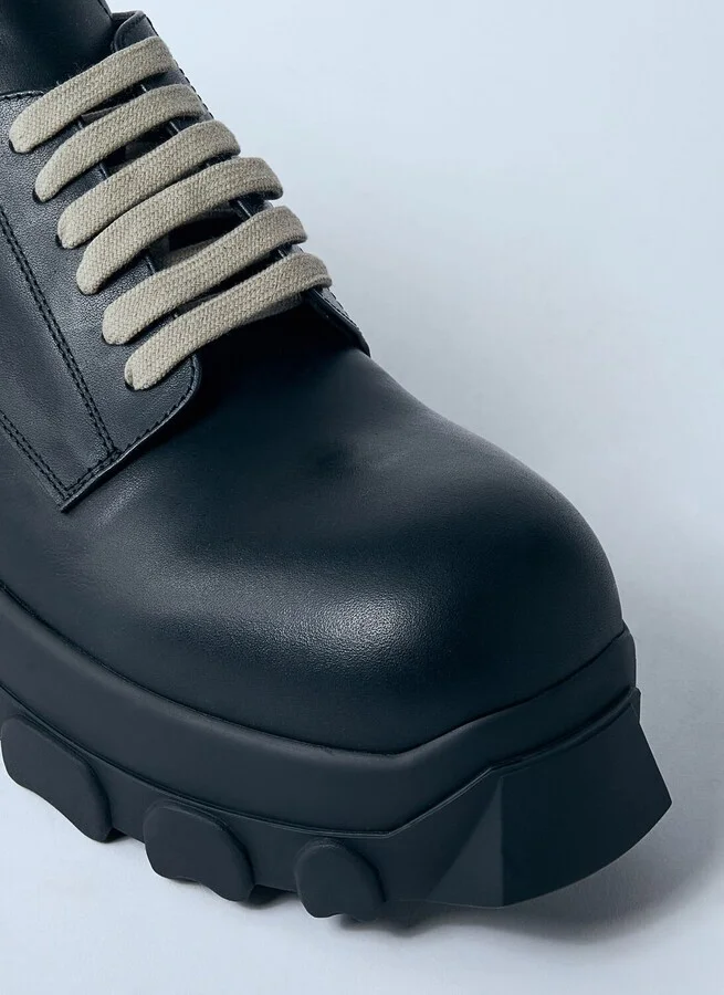 Rick Owens Bozo Tractor Lace-up Shoes - Man Lace Ups Black Eu - 42 - Image 3