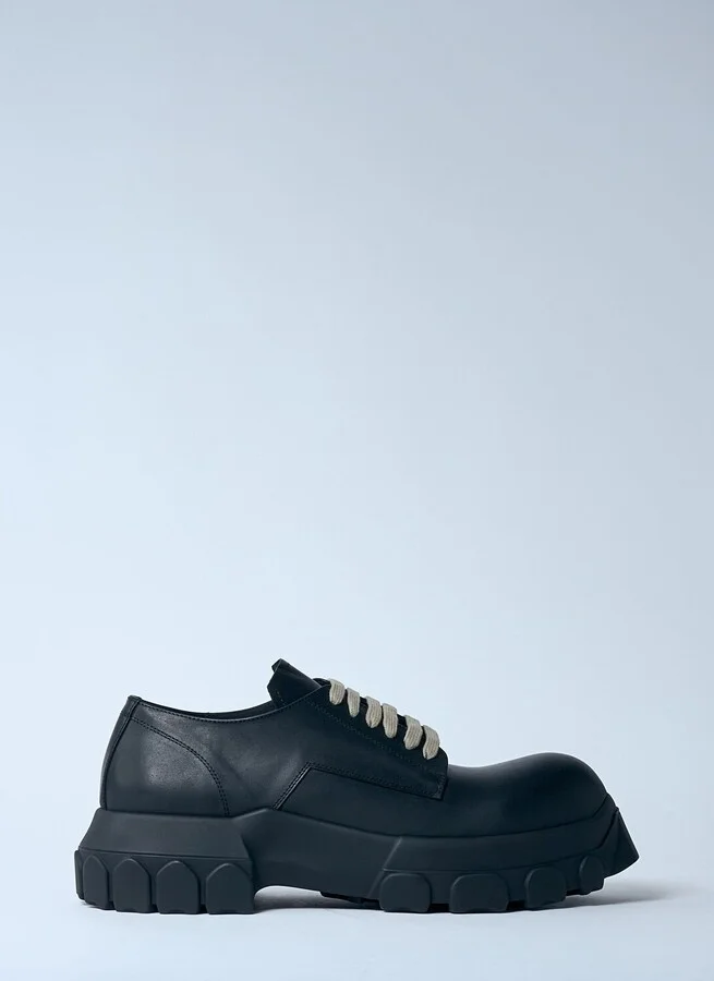 Rick Owens Bozo Tractor Lace-up Shoes - Man Lace Ups Black Eu - 42