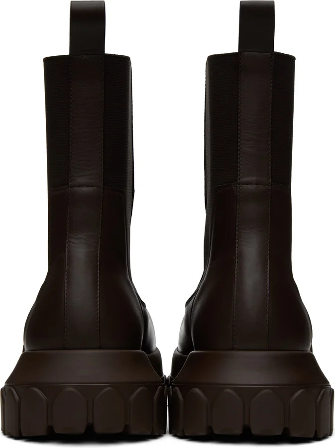 Rick Owens Brown Beatle Bozo Tractor Boots - Image 2