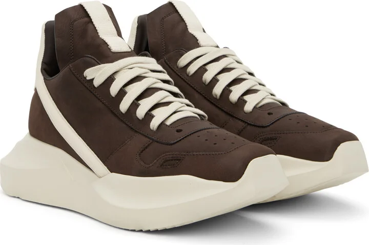Rick Owens Brown Geth Sneakers - Image 4