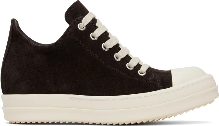 Rick Owens Brown Hollywood Low Sneakers