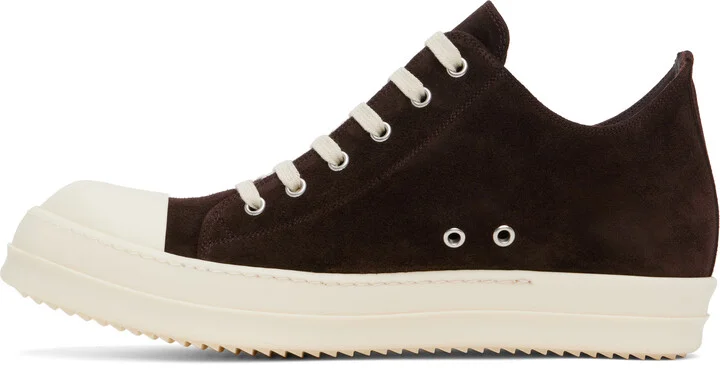 Rick Owens Brown Hollywood Low Sneaks Sneakers - Image 3