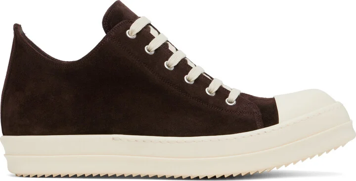 Rick Owens Brown Hollywood Low Sneaks Sneakers