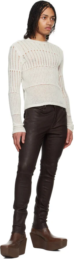Rick Owens Brown Hollywood Sliver Platform Beatles Chelsea Boots - Image 5