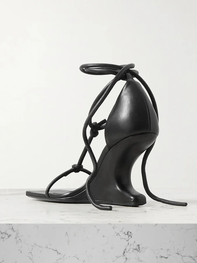 Rick Owens - Cantilever 8 Leather Sandals - Black - Image 3