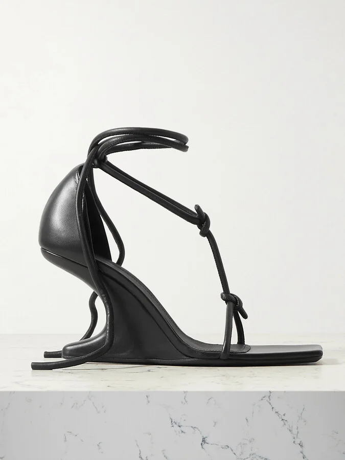 Rick Owens - Cantilever 8 Leather Sandals - Black
