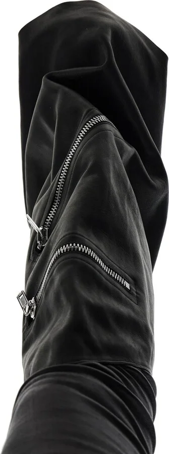 RICK OWENS cargo flares sneak leather boots - Image 3