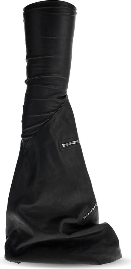 RICK OWENS cargo flares sneak leather boots