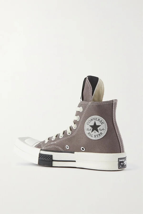 Rick Owens - + Converse + Drkshdw Turbodrk Chuck 70 Canvas High-top Sneakers - Neutrals - Image 3