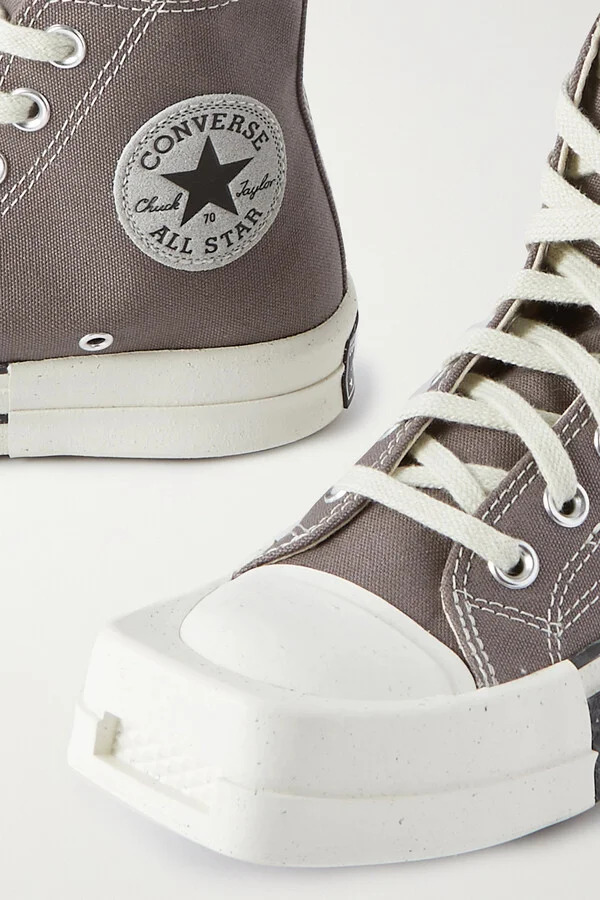 Rick Owens - + Converse + Drkshdw Turbodrk Chuck 70 Canvas High-top Sneakers - Neutrals - Image 4