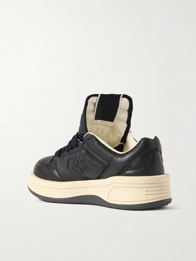Rick Owens - + Converse Inflated Turbowpn Leather Sneakers - Black - Image 3