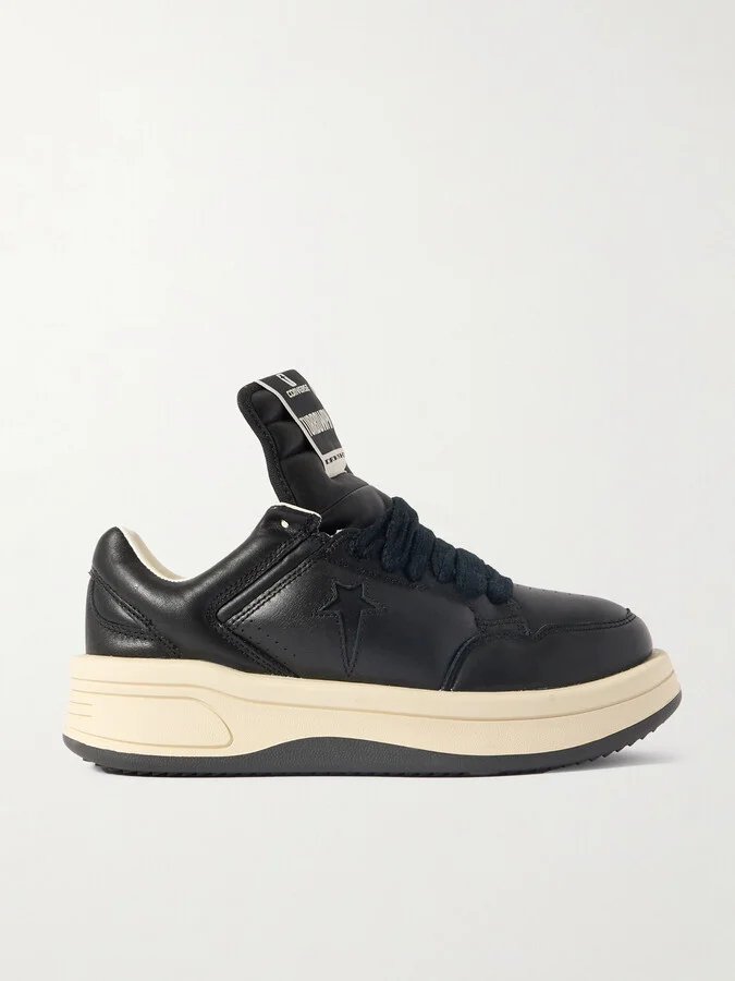 Rick Owens - + Converse Inflated Turbowpn Leather Sneakers - Black