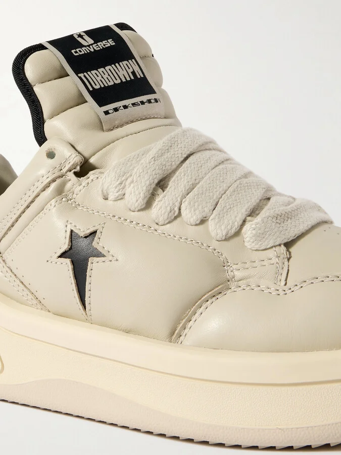 Rick Owens - + Converse Inflated Turbowpn Leather Sneakers - Gray - Image 4