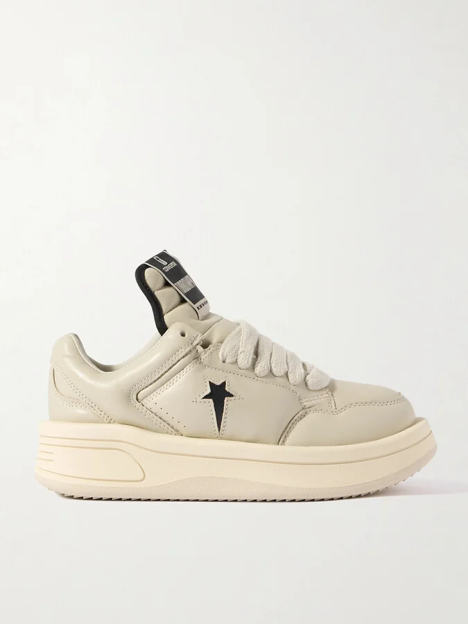 Rick Owens - + Converse Inflated Turbowpn Leather Sneakers - Gray